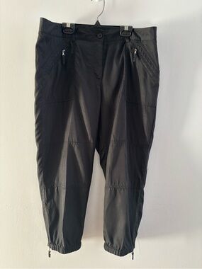 Talbots Black Casual Elastic-Waist Pants